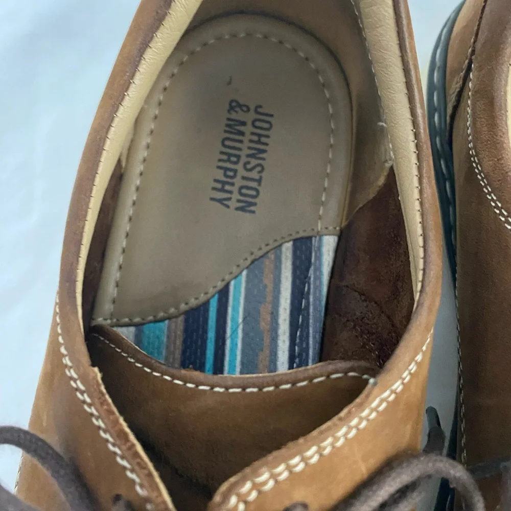 JOHNSTON & MURPHY Boys Shoes 7M Big Boy’s McGuffey Brown Plain Toe Shoes